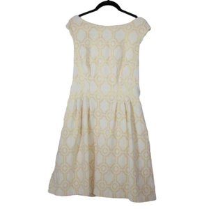 Vince Camuto Ivory Gold Sleeveless Dress Women's Size 6